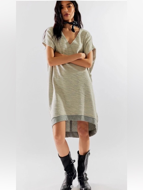 Free People Tops - Free People It's On Maxi Vest Sweatshirt We The Free Deep V Heather Gray XS/S